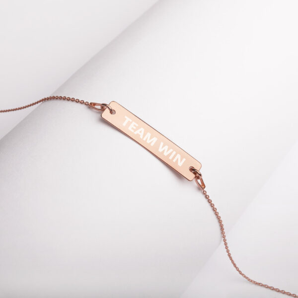 Engraved Bar Chain Necklace - Image 5