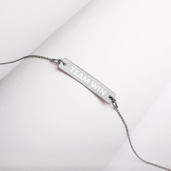 Engraved Bar Chain Necklace - Image 2